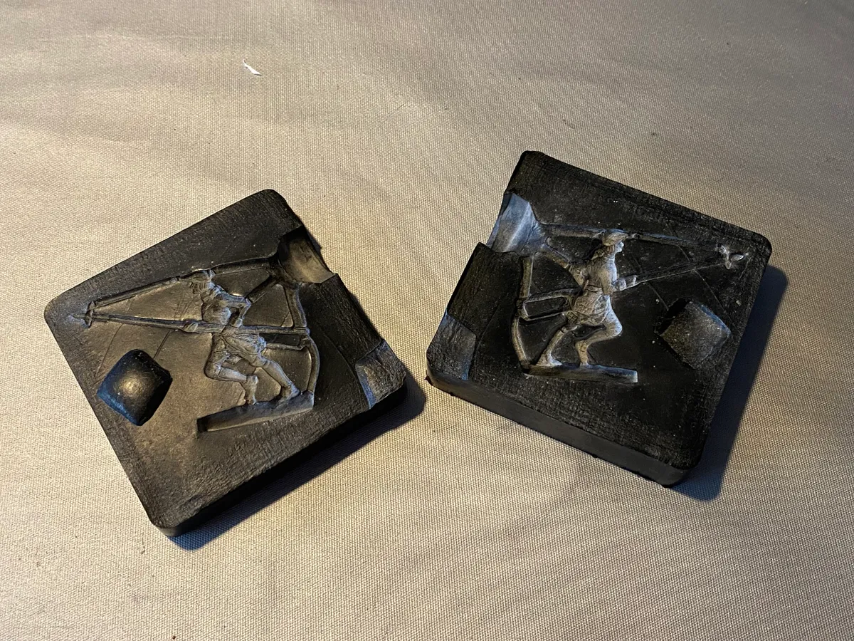 Original støbeform til tinsoldat