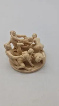 Antik JAPANESE HAND CARVED EROTIC NETSUKE FIGURES EDO / MEIJI PERIODE