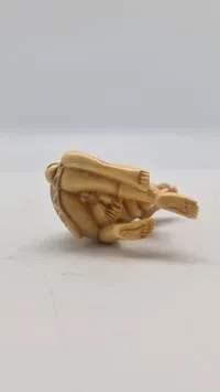 Antik JAPANESE HAND CARVED EROTIC NETSUKE FIGURES EDO / MEIJI PERIODE