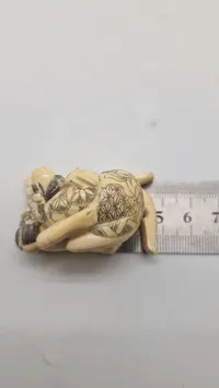 Antik JAPANESE HAND CARVED EROTIC NETSUKE FIGURES EDO / MEIJI PERIODE