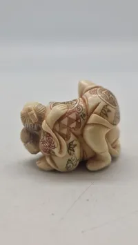 Antik JAPANESE HAND CARVED EROTIC NETSUKE FIGURES EDO / MEIJI PERIODE