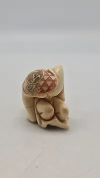 Antik JAPANESE HAND CARVED EROTIC NETSUKE FIGURES EDO / MEIJI PERIODE