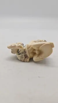 Antik JAPANESE HAND CARVED EROTIC NETSUKE FIGURES EDO / MEIJI PERIODE