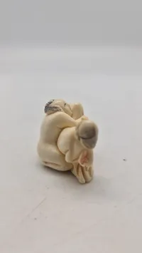 Antik JAPANESE HAND CARVED EROTIC NETSUKE FIGURES EDO / MEIJI PERIODE