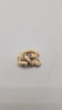 Antik JAPANESE HAND CARVED EROTIC NETSUKE FIGURES EDO / MEIJI PERIODE