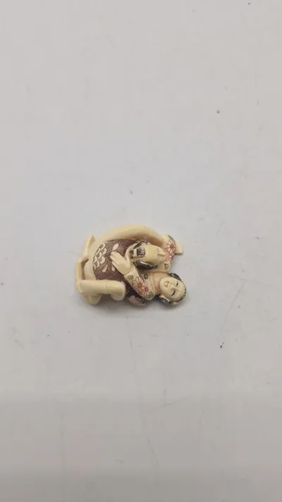 Antik JAPANESE HAND CARVED EROTIC NETSUKE FIGURES EDO / MEIJI PERIODE