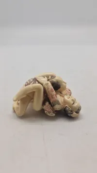 Antik JAPANESE HAND CARVED EROTIC NETSUKE FIGURES EDO / MEIJI PERIODE