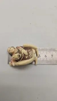 Antik JAPANESE HAND CARVED EROTIC NETSUKE FIGURES EDO / MEIJI PERIODE