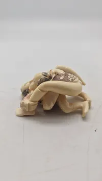 Antik JAPANESE HAND CARVED EROTIC NETSUKE FIGURES EDO / MEIJI PERIODE