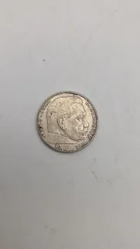 2 reichsmark 1937 i sølv, 8 gram lødighed 0.625