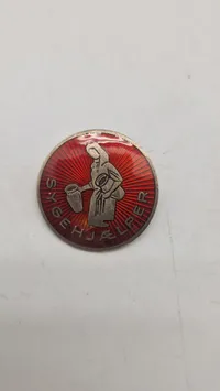 Sygehjælper badge af sterlingsølv
