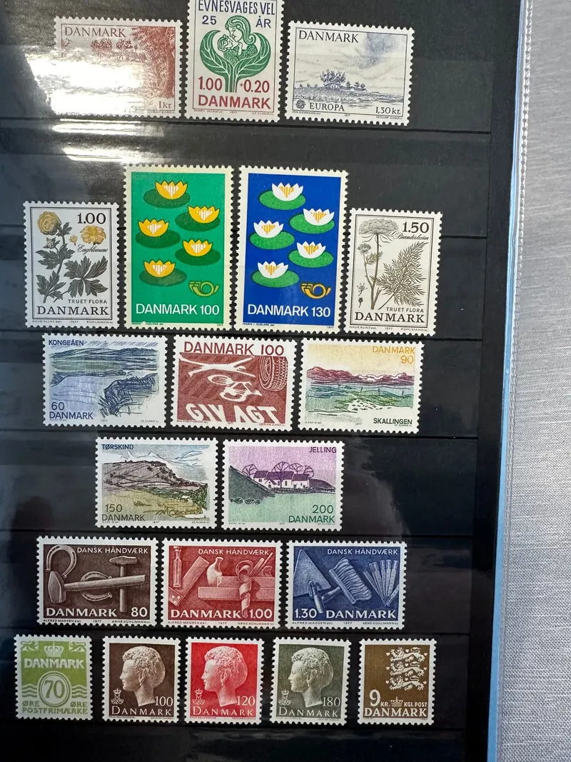 Danske frimærker 1977