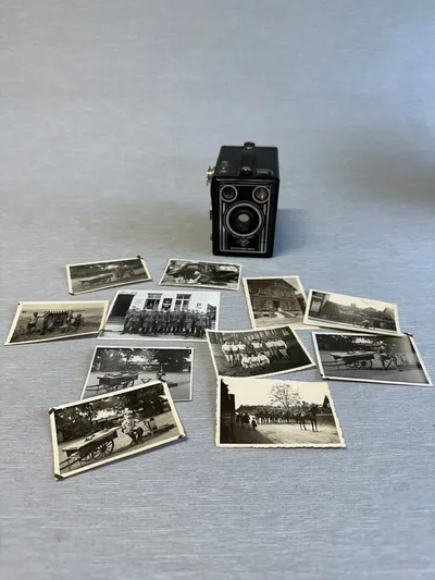 Originalt Tysk kamera med WW2 fotos