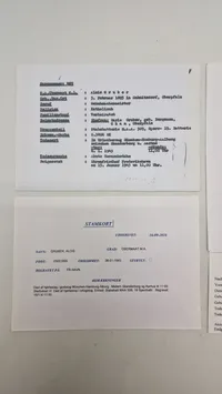 Dødskort fra Tysk soldat begravet i DK, originalt