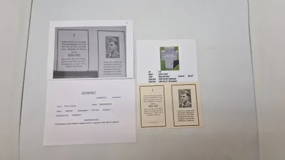 Dødskort fra Tysk soldat begravet i DK, originalt