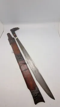 Mandau sword - Borneo Island, Indonesia, original Antik