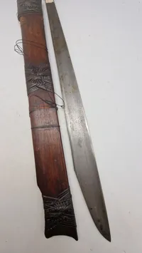 Mandau sword - Borneo Island, Indonesia, original Antik