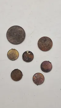 Collection of Seven Antique Danish Øre Bronze Coins (1907-1912)