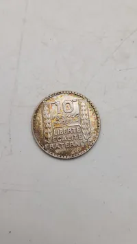1930 France 10 Francs Silver Coin Turin Type