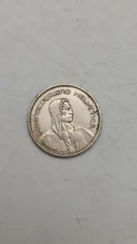 1933 Switzerland 5 Francs Silver Coin