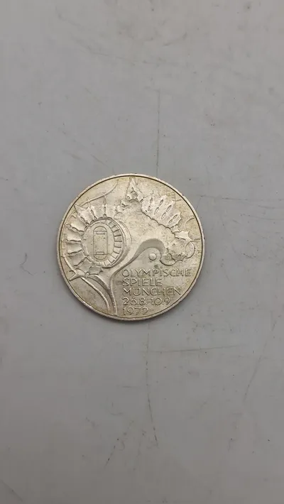 1972 West Germany 10 Deutsche Mark Silver Coin - Munich Olympics