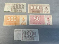 Samling originale Bosnien 1992 krigssedler