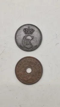Danish 5 Øre Coins, 1927 and 1898