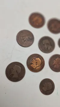 Collection of 19th Century European Bronze Coins, Napoleon III & Vittorio Emanuele