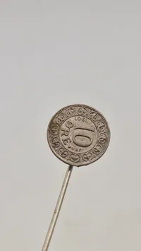 Dansk 10 øre 1907 lavet til smykker 