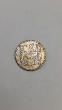 French Republic 10 Francs Silver Coin 1934  - P. Turin Design