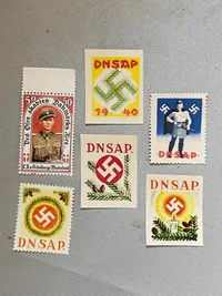 Samling DNSAP mærkater - Antageligvis genoptryk