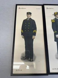 C. L. Seifert Danske uniformer i ramme, 23,5 x 52 cm