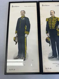 C. L. Seifert Danske uniformer i ramme, 23,5 x 52 cm