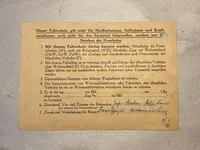 Originalt tysk kleiner Wehrmachtfahrschein - ww2