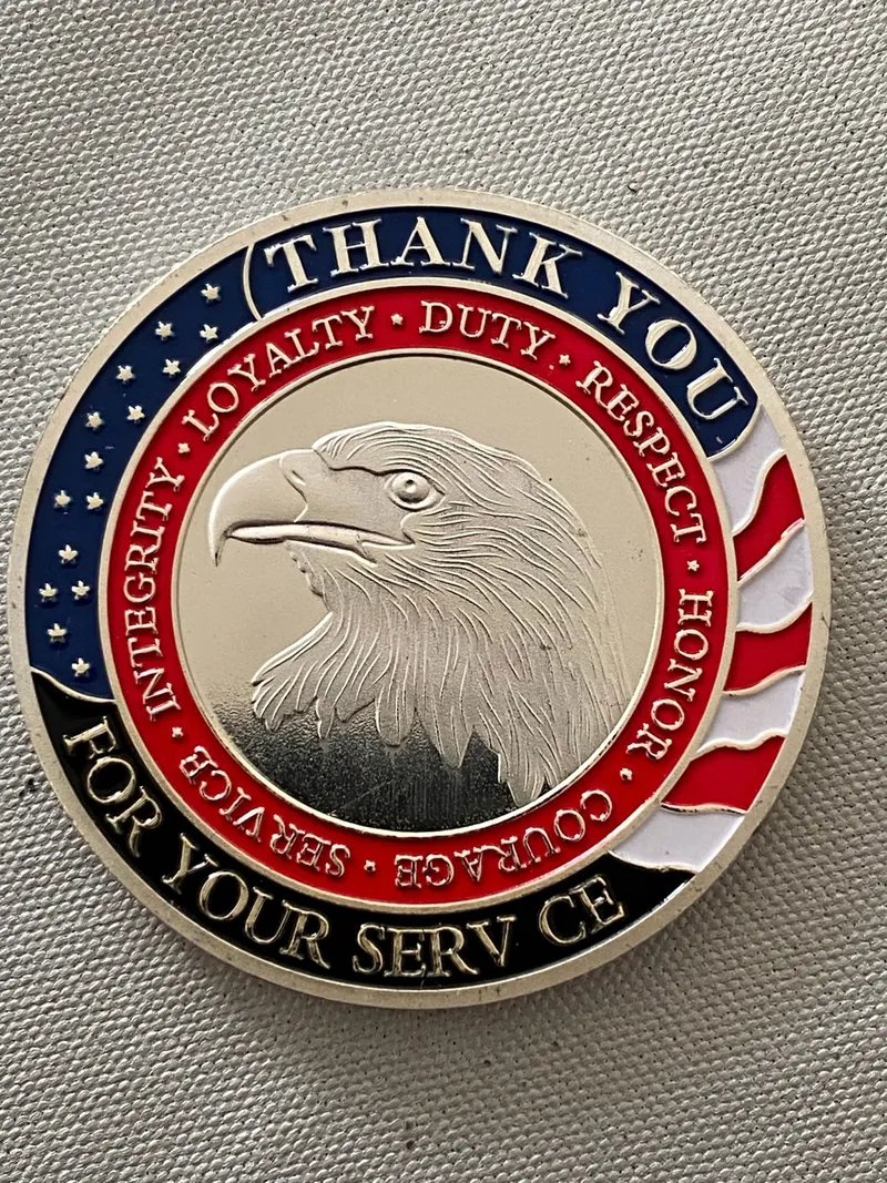 Amerikansk Challenge coin - Thank you for your service