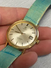 Originalt Swiss made Omega Seamaster De Ville - virker og med god gangreserve - optrækskrone muligvis udskiftet - dette er dog gjort af urmager hvis tilfældet
