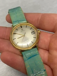 Originalt Swiss made Omega Seamaster De Ville - virker og med god gangreserve - optrækskrone muligvis udskiftet - dette er dog gjort af urmager hvis tilfældet