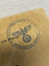 Original tysk ww2 bog - godt stemplet med tjenestested