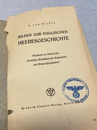 Original tysk ww2 bog - godt stemplet med tjenestested