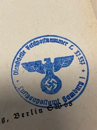 Original tysk ww2 bog - godt stemplet med tjenestested