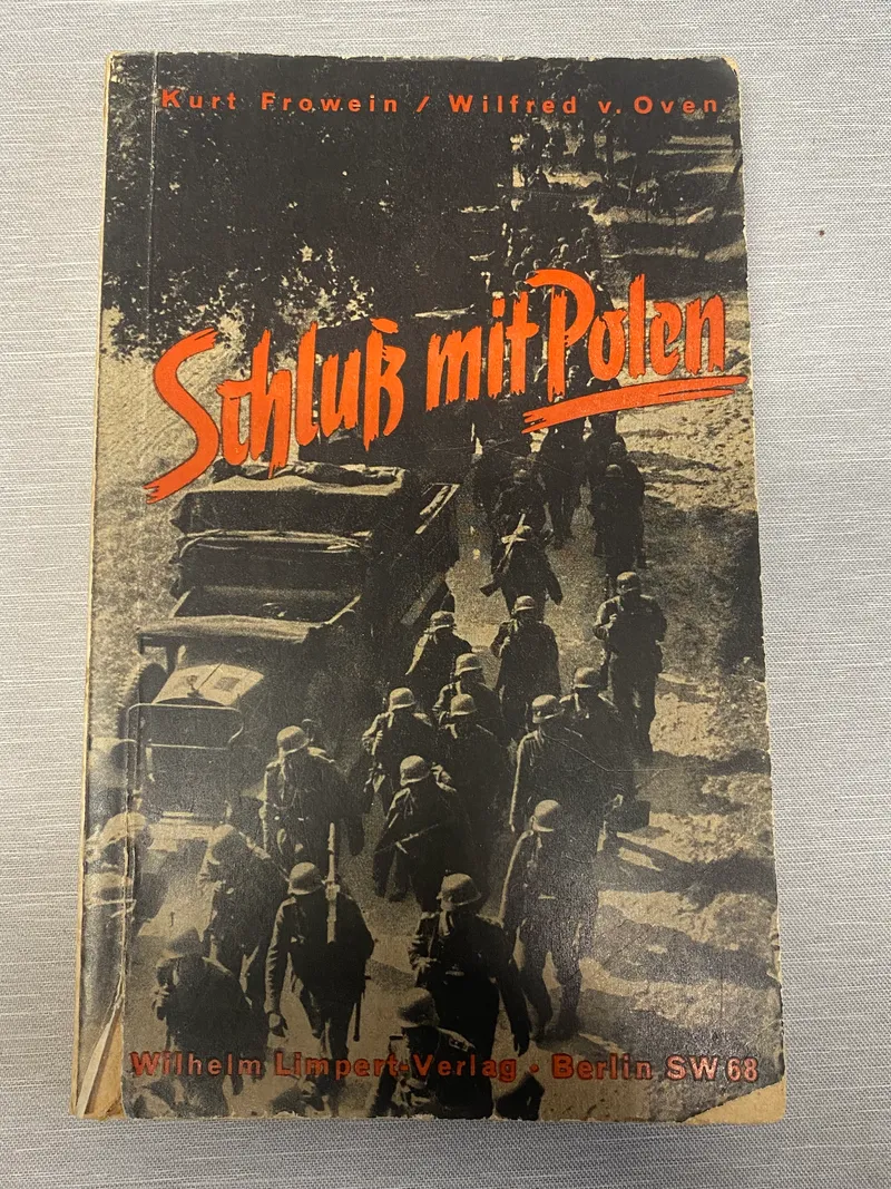 Sjælden original tysk bog fra 1939 “Sluss mit Polen” (slut med Polen)