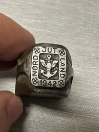 Ekstremt sjælden matrice til fremstilling af Tysk ring for Kyst artilleri i Nord Jylland 1942.