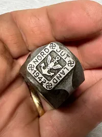 Ekstremt sjælden matrice til fremstilling af Tysk ring for Kyst artilleri i Nord Jylland 1942.