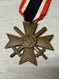 Originalt Tysk WW2 KVK med sværd