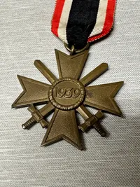 Originalt Tysk WW2 KVK med sværd