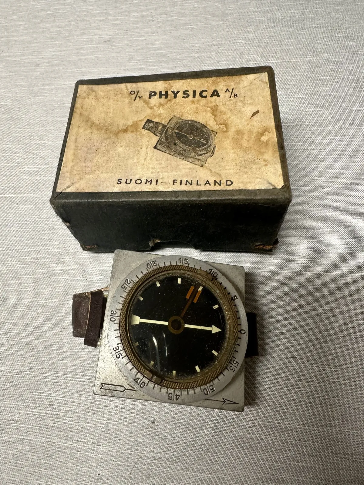 Originalt Finsk WW2 militær kompas til Piloter