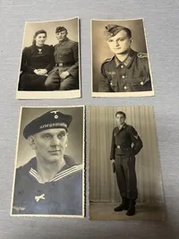 Originale Tyske WW2 portrætfotos A5 størrelse