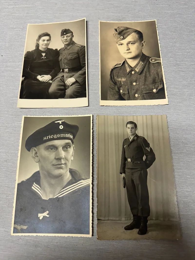 Originale Tyske WW2 portrætfotos A5 størrelse
