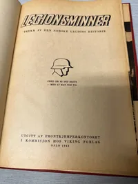 Ekstrem sjælden Norsk bog Legionsminder fra 1943, lister med faldne og super gode fotos