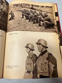 Ekstrem sjælden Norsk bog Legionsminder fra 1943, lister med faldne og super gode fotos